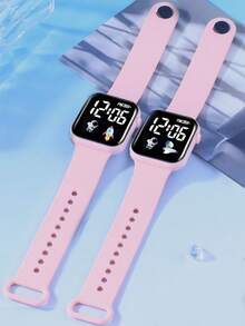 2 件女士休闲粉色不对称造型情侣手表，送给朋友的礼物 - 粉色 - 查看 6