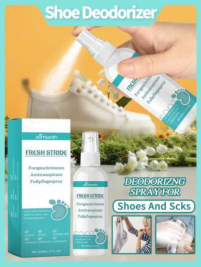 1 Hộp Xịt Khử Mùi Chân 60ml, Xịt Khử Mùi Chân, Xịt Khử Mùi Chân Nhanh, Khử Mùi Chân Nhanh Chóng, Cải Thiện Mồ Hôi Chân Và Xịt Dưỡng Ẩm Lâu Dài, Có Thể Ngăn Mồ Hôi Hiệu Quả, Cung Cấp Khả Năng Chống Mồ Hôi Lâu Dài, Giúp Bạn Khô Ráo Cả Ngày