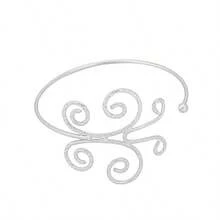 European And American Fashion Hollow Pattern Armband Geometric Flower Butterfly Arm Bracelet Hand Jewelry - 銀色 - 查看 3
