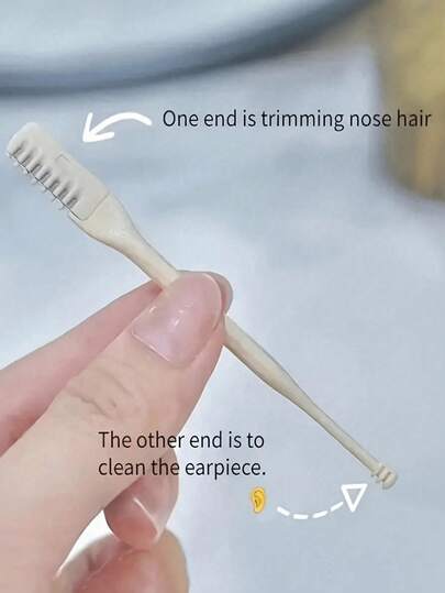 2 件手动鼻毛修剪器 -360° 旋转，方便使用，精准便携，舒适的修剪体验，轻松修剪难以触及的鼻毛
