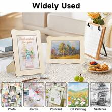 1/5/10/20 件木制相框，用于工艺品，未完成的 DIY 木制相框，散装 4x6 英寸，用于 DIY 工艺品、绘画、艺术项目、木制装饰、父亲节礼物的立式相框