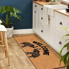 1 buc. Covoraș de intrare cu model de elefant, covor din lână artificială - foarte absorbant, ușor de curățat, potrivit pentru decorul casei, casă de la țară, intrare, interior, cameră, bucătărie, sufragerie, birou mic/birou de acasă, chiuvetă, spălătorie, covoraș de intrare, covoraș de bucătărie, covoraș antiderapant