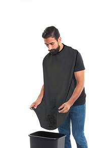 1 件 60 厘米剪发剃须围裙防水可重复使用理发美容院防护斗篷适合男女成人圣诞礼物节日派对美容造型专业家用美发师男女通用沙龙配件 - 彩色 - 查看 3