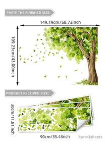1 Bộ Hình Dán Tường Hình Cây, Decal Trang Trí Phòng Ngủ, Phòng Khách, Nhà Bếp, Phòng Tắm - Nhiều màu - Xem 16