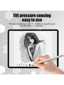 Touchscreen Pen For Cell Phone Tablet Fine Tip Rechargeable Universal - White - View 5