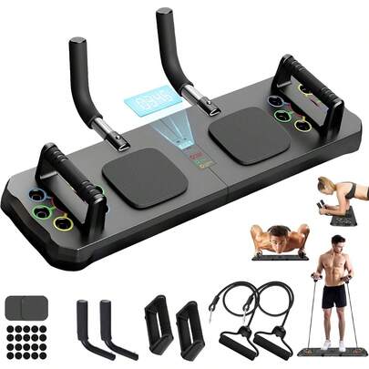 YUDSKU Tabla de Flexiones 30 en 1 con Conteo de Tiempo Automático, Soporte para Lagartijas Antideslizante y Ligas de Resistencia, Push Up Board para Realizar Planchas.Ideal para Fitness, Gym en Casa, Ejercicio en Casa : Deportes y Aire Libre