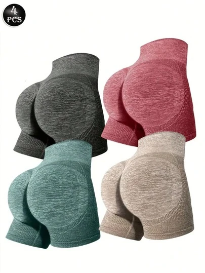 4packs Women Space Dye Boyshorts