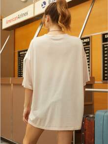 FERAL WOMEN Tiger Riding Women's Printed T-Shirt With "Loud & Proud" Slogan. 180g 100% Cotton Loose Short Sleeve. 1-Piece Set. Perfect For Expressing Female Strength And Everyday Wear.