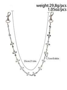 1 Stück modische Metall-Kreuz-Kette, Punk-Stil Jeans-Kette Accessoire für Herren, stilvolles Geschenk