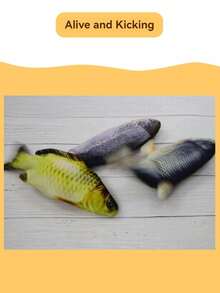 1件电动摇摆鱼猫玩具电动鱼仿真跳猫自娱神器磨牙耐咬猫玩具幼猫无聊玩宠物用品 - 彩色 - 查看 8