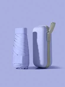 1件迷你折疊傘，口袋尺寸防水便攜旅行傘，迷你旅行傘，女性旅行必需品，迷你旅行，夏季 - 彩色 - 查看 24