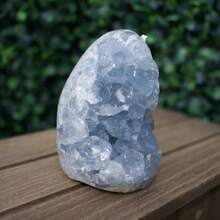 Celestite Druzy Crystal Stone, Crystal Crafts DIY, Home Decoration, Adds A Distinctive Atmosphere To Your Home,Birthday Gift - Blue and White - View 17