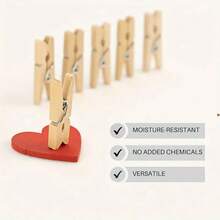 10/30/50/80/100/150/200Pcs Mini Clothes Peg, Small Wooden Clothes Peg, Clothes Peg For Drying Clothes, Clothes Peg For DIY Photo Craft Projects