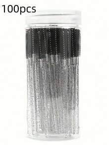 100/70/50PCS Eyelash Brushes, Mascara Wands With Container, Bendable Disposable Eyebrow Spoolies, Lash Brush For Lash Extensions, Eyebrow Spoolie, Castor Oil Brushes (Not All Sku Are In Bottle) (Multiple Colors Available)