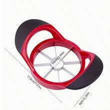 1 Pc Multi-Function Stainless Steel Apple Slicer, 8/12 Blades Fruit Cutter And Corer, Quick & Easy Kitchen Gadget For Apples, Pears, Peaches And Other Fruits, Durable Anti-Rust Material, Available In Red, Green And Black, Suitable For Home, Kitchen, Restaurant And Party Use (Dishwasher , Strong And Sharp Blades, Not Plastic Material)