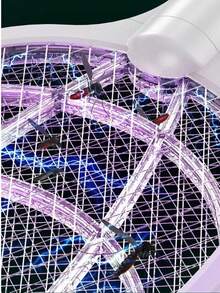 OBOVAY 2pcs Electric Mosquito Swatter, 2-In-1 UV Mosquito Killer Racket, USB Rechargeable Electric Fly Swatter With Charging Base, Effective Indoor And Outdoor, 500mAh - Random Color - View 6