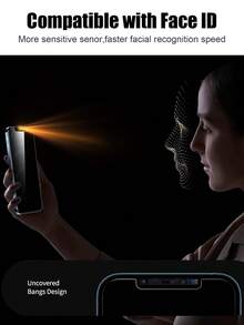 3片装钢化玻璃隐私屏幕保护膜，防窥、防指纹、防水、防震，兼容 16/16 Pro/15/15 Pro Max/13/14 Pro Max/17/8 Plus/11/12/XR/X/XS/17/17 Air/17 Pro/17 Pro Max/17e - 黑色 - 查看 9