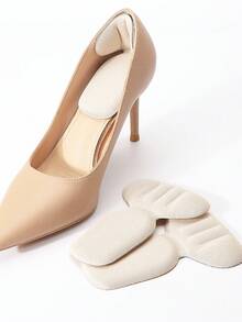 1 Pair/2 Pairs Heel Grips Liner Cushions Inserts For Loose Shoes, Heel Pads Snugs For Shoe Too Big Men Women, Filler Improved Shoe Fit And Comfort, Prevent Heel Slip And Blister  Plain    Basics  Cute    Plain / Plain Toe      Plain    Cute    Plain / Plain Toe - 米色 - 查看 9