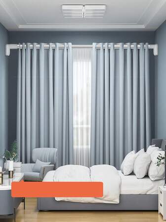 1pc No Drill Telescopic Rod, Suitable For Balcony Clothesline, Shower Curtain Rod, Curtain Rod, Wardrobe Rod, Garment Rod, Door Curtain Rod