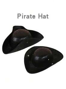 1pc Unisex Brown Leather Sailor/Pirate Hat, Fashion Captain Hat For Party, Performance, Costume, Masquerade