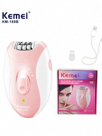 Kemei 凱美瑞品牌KM-189B女士脫毛器，電動脫毛器，適用於女性腋下去毛，USB可充電無線電動修剪器，腋下，腿部，私密部位去毛機