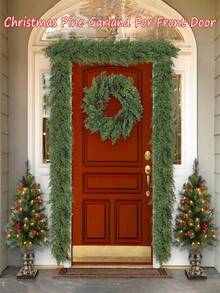 200cm-Artificial Norfolk Pine Garland Real Touch, Christmas Decorations Garland,Christmas Garland - Cedar Garland - Cypress Garlands - Real Touch Pine Garlands - Garland Christmas Decorations For Home Dining Table Mantel Porch Winter Christmas Decor Home Decor Room Decor