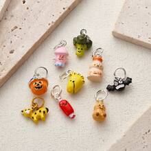 1PC Halloween Themed Cute Cartoon Copper Alloy Enamel Pendants - DIY Jewelry Accessories For Bracelet, Necklace & Earring Making