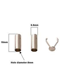 beadia 6-30个/包 不锈钢直管固定扣 - 金银色 - DIY服装配件、帽绳扣、可拆卸夹扣配件、金属钟表扣 - 扣尾夾 - 查看 4