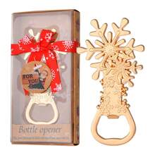 1 Set Abridor de botellas navideño - 4 diseños festivos (árbol de Navidad, muñeco de nieve, copo de nieve, tarjeta de regalo) - Material de metal duradero, tanto decoración navideña como accesorio práctico de bar, adecuado para el hogar, fiestas, regalos - No se necesita electricidad, suministros para fiestas, artículo esencial para bar en casa, decoración de temporada, abridor de botellas de alta calidad, estructura resistente, utensilio de cocina, planificación de fiestas, decoración navideña