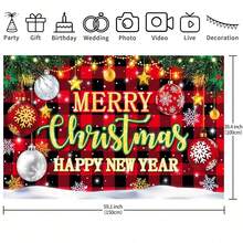 1pc Winter Christmas Snowflake Red Theme Tapestry Banner 82.7 * 59.1/59.1 * 39.4/39.4 * 29.5 Inches, Winter Christmas Snowflake Background, Suitable For Christmas Party, Happy New Year, Background Decoration, Photo Booth Props, Photography Studio Props, Restaurant Decoration, Party Decorations,Christmas - Multicolor - View 8