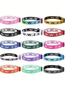 (Free Shipping)8pcs WWJD (What Would Jesus Do) Woven Bracelets, Religious Christian Fundraising Wristbands - Vòng tay in 8wwjd - Xem 4