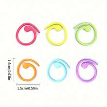 18/36/72/108 件随机颜色金属针迹标记螺旋形钩针标记环多色钩针锁定标记用于针织和钩编（多色） - 彩色 - 查看 12