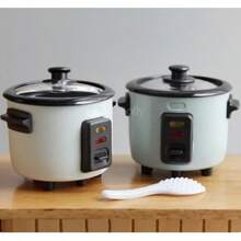 1 件微型电饭煲模型、娃娃屋迷你厨房食物玩具、1:12 过家家电饭煲（带勺子）、针线活、旅行玩具、课堂减压玩具、迷你玩意儿、洗澡玩具、圣诞文具、减压球、生日/圣诞节/万圣节礼物