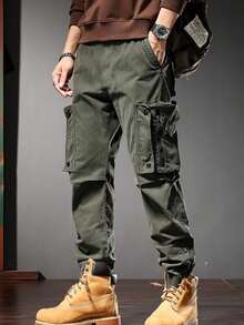 City Tactical Cargo Pants Classic Outdoor Hiking Trekking  Tactical Joggers Pant Camouflage Military Multi-Pocket Trousers - Màu Khaki - Xem 5