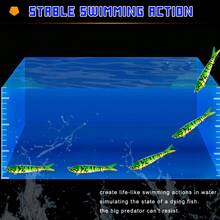 2 种尺寸多关节游泳饵，生动的游泳动作，硬质人工鱼饵，13.5 厘米，10 厘米，硬饵，适用于鲈鱼钓具