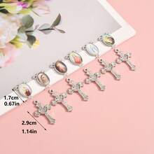 20 Stücke klassische gemischte 3-Loch Portrait Anhänger + 10 Stücke Kreuz Anhänger mit Strass, geeignet für DIY Halsketten, Armbänder usw.