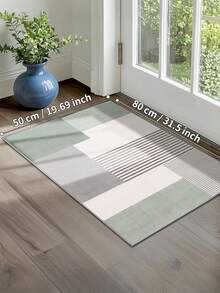 1pc Green Rugs,Modern Minimalist Style,Runner Rug,900g/M² 0.5cm Washable And Machine Washable,Home Decor, Living Room,Kitchens,Passage, Bedroom, Dining Room, Office, All Seasons