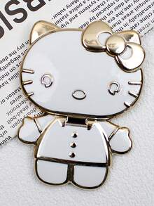 Sanrio 1 قطعة حامل هاتف وآينة مكياج قابلة للطي والدوران بشكل هيلو كيتي لاصق