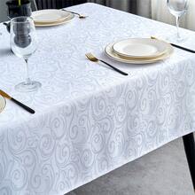 Table Cloth Rectangle Table 60x120,White Holiday Tablecloth,Tablecloths For 6 Foot Tectangle Tables,Polyester Fitted Tablecloth, Spill Proof & Wrinkle Resistant Table Cloth, Washable Table Cover For Party, Dining, Indoor, Outdoor