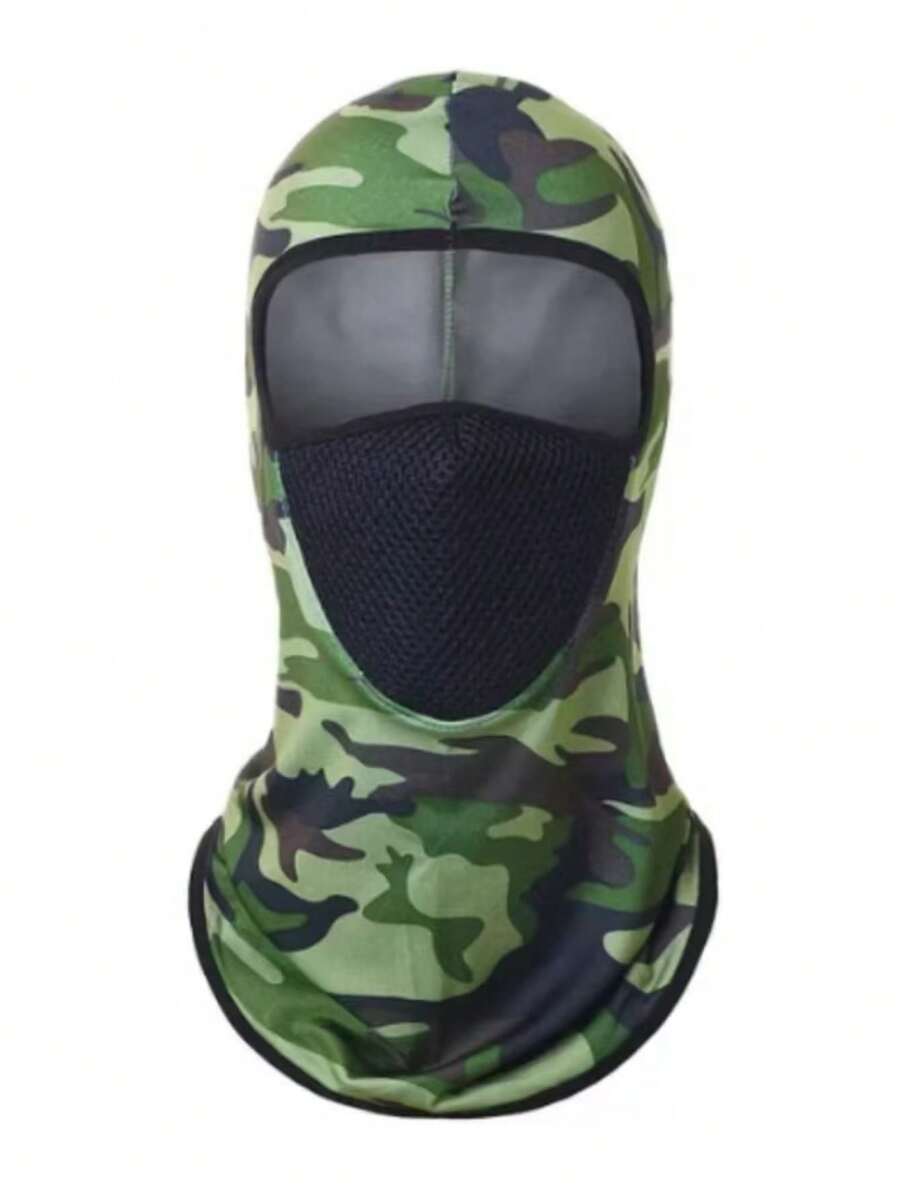 Balaclava UV Protection Fishing Cycling Mask Full Face Helmet Outdoor Sports - Green - View 1