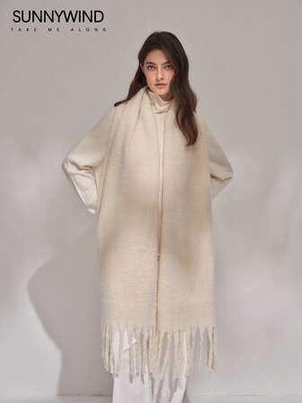 1개 미니멀리스트 솔리드 컬러 두꺼운 스카프, 출퇴근용으로 다용도, 가을/겨울