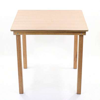 Mesa de Jantar Quadrada Resistente Pés em Madeira 80cm