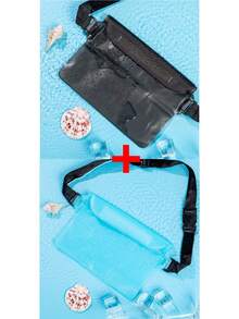 1/2 件 PVC 防水腰包沙滩包,大容量防水手机袋,夏季户外运动防水包,三重密封防水腰包斜挎包防水袋,户外运动沙滩手机保护袋 - 彩色 - 查看 34