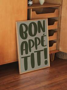 1pc Modern Typography, Elegant DesignFrameless Waterproof Wall Art - Minimalist Wall Art For Kitchen, Living Room, Bathroom Decor, Dining Room Wall Decor, Bedroom Decoration Decor