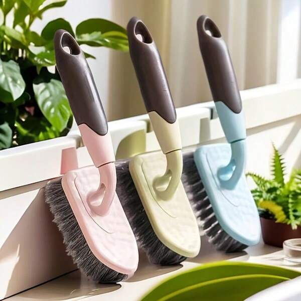 1pc Hard Bristle Multipurpose Cleaning Brush, Easily Removes Stains On Floors, Bathrooms, Toilets