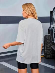 Shirt Premium T-Shirt Yarn 30.1 Basic Unisex Premium - 灰色 - 查看 3