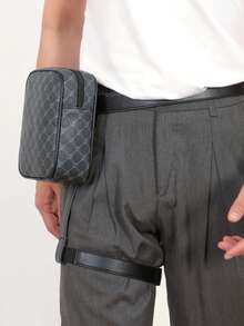 2025 New Fashion PU Leather Floral Pattern Crossbody Bag, Korean Shoulder Pouch, Street Outdoor Phone Sports Cycling Organizer Bag, Unisex Small Bag