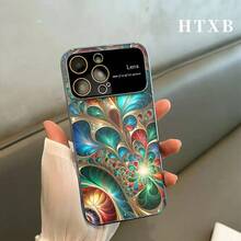 Teléfono con patrón dorado de colores electrochapado | Ventana grande esmerilada AG 2 en 1 17 17 Pro 17 Pro 16 Pro 16 Pro 16 Plus 16 15 Pro 15 Pro 15 Plus 15 14 Pro 14 Pro 14 Plus 14 13 Pro 13 Pro 13 12 Pro 12 Pro 12 Series - Plateado - Ver 4
