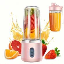 Household Double-Cup Electric Juicer, Electric Stirrer, Vegetable Juice Cup Mini Wireless Portable Juicer, Suitable For Home And Outdoor Travel, USB Charging, 6-Blade Gift Juicer, Multi-Functional Juicer, Kitchenware Supplies - Nhiều màu - Xem 6