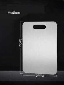 لوح تقطيع من التيتانيوم قطعة واحدة، لوح تقطيع من التيتانيوم النقي 100% المحسن حديثًا، لوح تقطيع من الفولاذ المقاوم للصدأ بحجم كبير/متوسط/صغير، لوح تقطيع معدني ثنائي الجوانب متين، لوح تقطيع للخضروات والفواكه، حصيرة عجن السوشي والعجين، أداة مطبخ